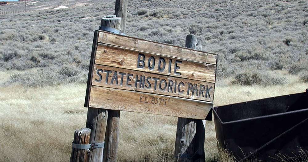 Bodie entrance sign