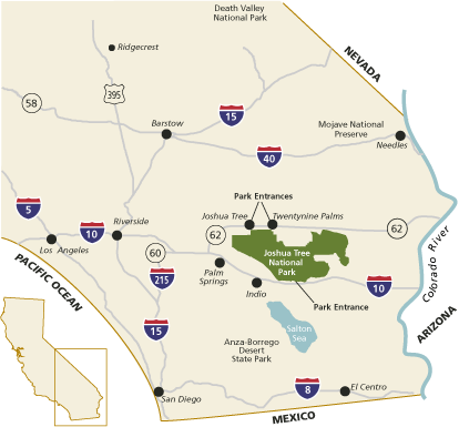 Map of Joshua Tree National Park Location. Source: NPS